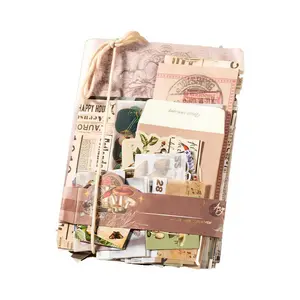 Lilysan Vintage Forest Style Sticker DIY Kit 91 pcs for Art Journaling & Scrapbooking Creative Handmade Antique Inspired Design Envelope Scrapbook Supply Crafty Meme Decal