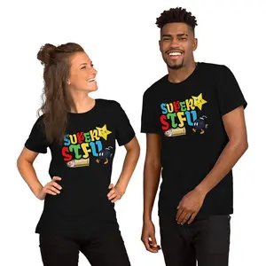 Super STFU Soft Lightweight Cotton Short-Sleeve Unisex Crewneck TShirt - Bullet Bomb Star Size XS - 5XL