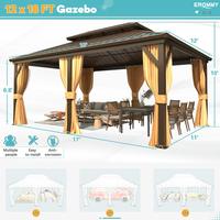 12' x 18' Vertical Stripe Top(Double Roof)