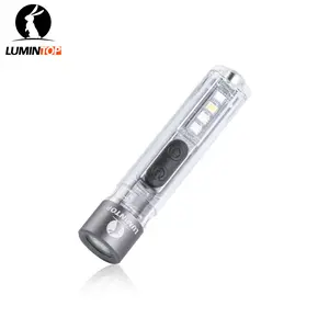 Lumintop Black Cat 4-in-1 EDC Flashlight  | 400lm USB-C Rechargeable Keychain  with White//UV, Dual Switches & Magnetic Tail – Perfect for Everyday Carry home camping Flashlight, Side Rgb Light. summervibes