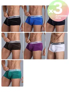 Men's Fashion Sexy Letter Print Briefs, 2/3/4 Pieces Random Color Combo, Breathable Comfort Fabric, Casual Slim-Fitting Underwear, Breathable Undergarments for All Seasons