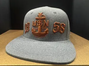 No.47 Premium 1958 Senior Chief Flat Bill Ballcap With Adjustable Buckle | Grey | $34.99 | Free Shipping