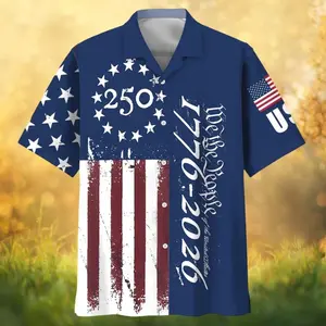 Vintage USA Birthday  250th Anniversary Hawaiian Shirt, America 250 Button Shirt, Patriotic Eagle, Statue Of Liberty, 250 Years Of Freedom and Faith Gift 62K women