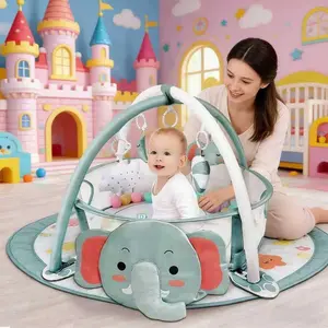 Premium 4-in-1 Baby Play Mat & Gym - Tummy Time Floor Activity Center with Ball Pit (30 Balls) & 5 Sensory Toys, Infant Learning Gym for Newborns & Toddlers, Perfect Gift for Boys & Girls