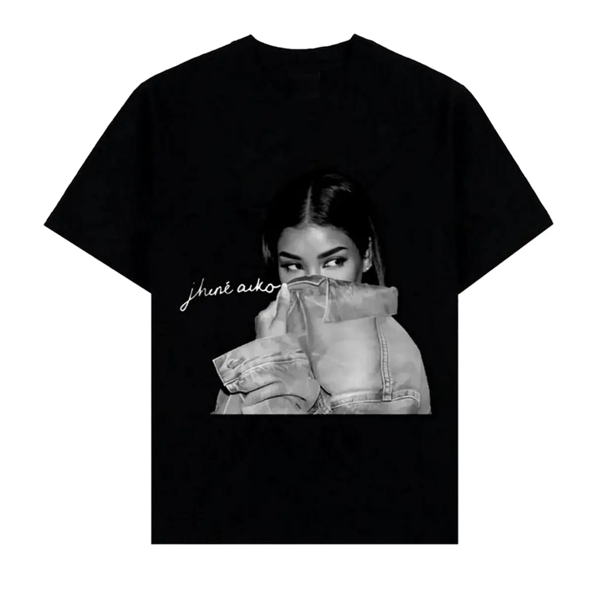 Women's Jhene Aiko Graphic Print Tee - Soft Cotton, Casual, Short Sleeves, 2000s Aesthetic Campus Vintage, Crew Neck, Lightweight Athleisure OOTD Ideas Shirts