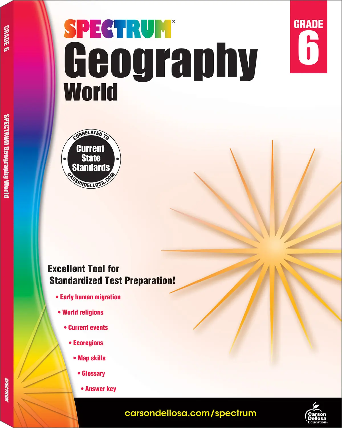 Spectrum Grade 6 Geography Workbook, 6th Grade Workbook Covering International Current Events, World Religions, Migration World History, and World Map Skills, Classroom or Homeschool Curriculum [Paperback] Spectrum