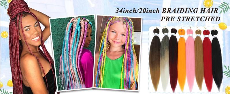 Pre Stretched Braiding Hair Dark Hot Pink Braiding Hair Pre Stretched Hair Extensions Fashion Braiding Hair Pre Stretched Magenta Pink Braiding Hair For Braids(#Magenta Pink,3Packs,20inch)