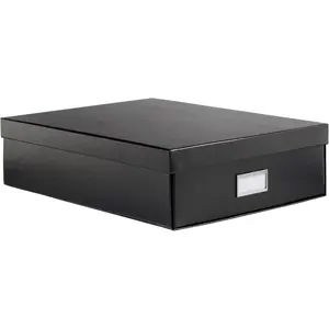 Oxford Keepsake Box, Protective Storage Box, Home and Office Organizer, Photo Storage Box, Souvenir Organizer, Large, 16" x 12" x 4 1/4" (41787)