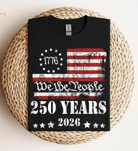 [Today Deal] 250 Years Of Freedom America Hoodie – USA 250th Anniversary Flag Pullover, We The People Hoodie, Patriotic Gift For Men & Women, Independence Day Hoodie Shirt