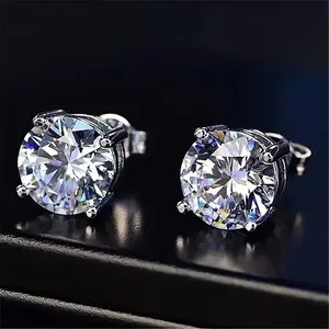 Hypoallergenic Surgical Steel Ircon Geo Cut Flat Back Stud Earrings For Sensitive Ears