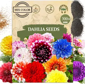Zinnia Dahlia Seeds Pack for Non GMO 300 Flower Seeds | Vibrant Zinnia Elegans for Pollinator Gardens, Borders & Containers | Easy-to-Grow Outdoor Blooms