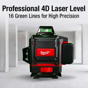 Portable Milwaukee Strip Laser Level With Auto Self-Leveling & IP54 Protection. Built-in High Capacity Explosion-proof Battery, Perfect For Indoor Outdoor Construction And Home Renovation Measurement Work.