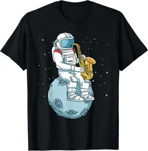 100% cotton Unisex Saxophone Shirt Men Women Saxophonist Gifts Jazz Music T-Shirt