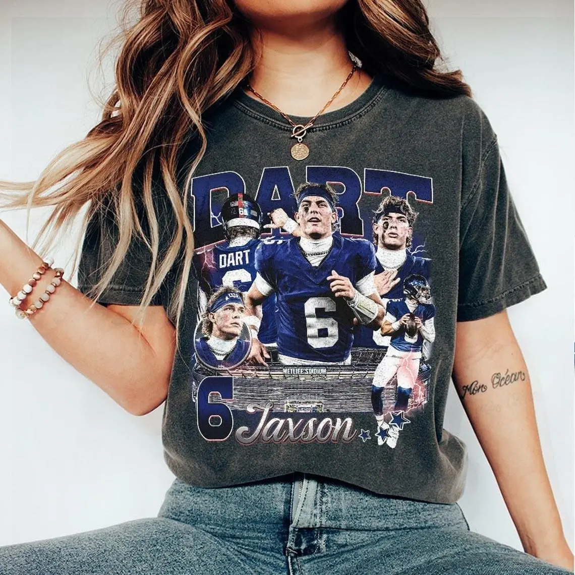 Youth and Adult, Jaxson Dart Vintage Bootleg 90s TShirt, Dart Game Day Shirt, Football Season Tee Gift