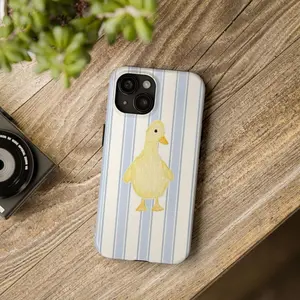 Adorable Duck iPhone Case, Yellow Cartoon Duck Aesthetic Cover, Compatible with iPhone 17 16 15 14 13 12 11 Pro Max Plus SE