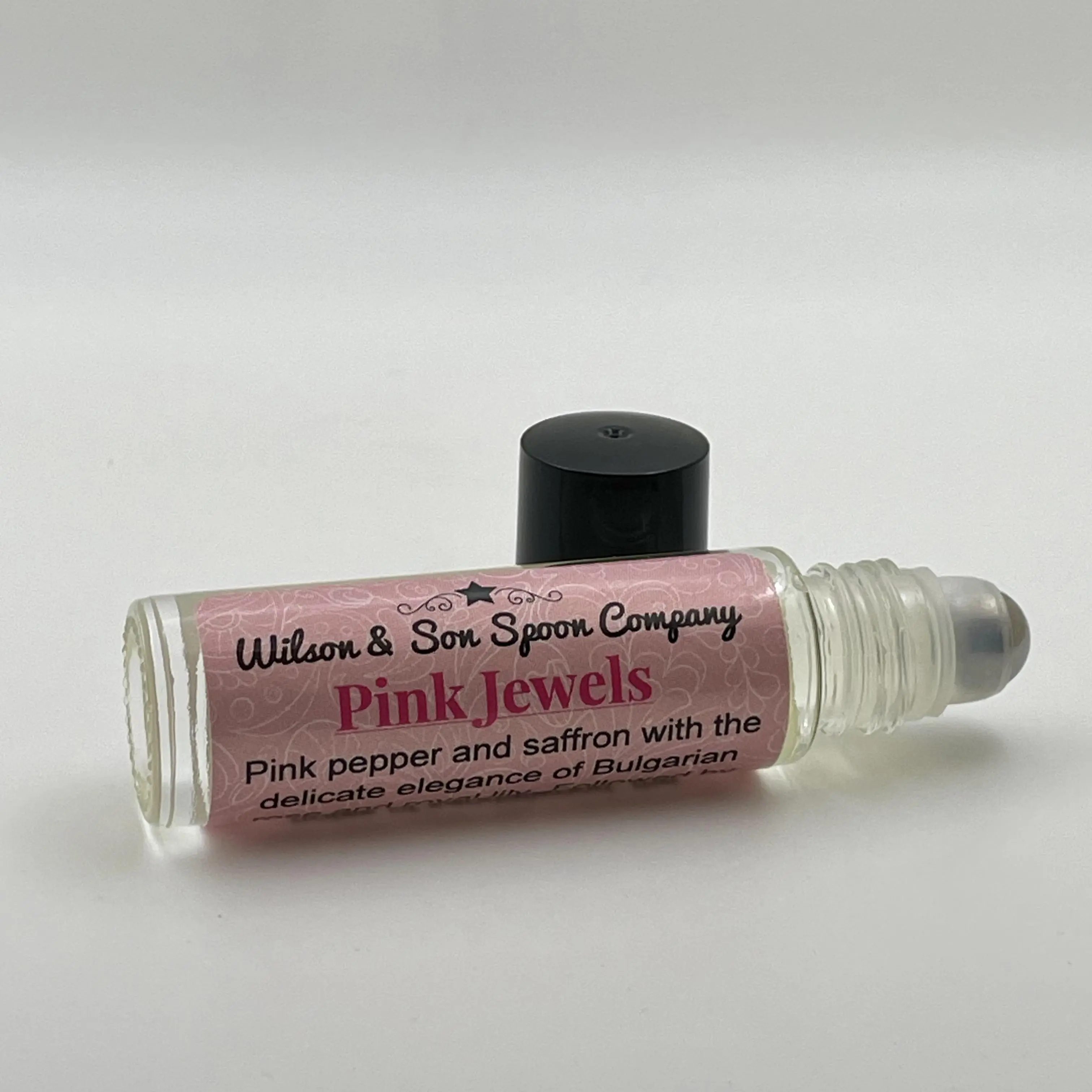 10ml Travel-Size Pink Jewel Scented Aroma Almond Oil Roll-On - Pepper-Bergamot Blend Fragranced Revitalizing Body & Massage Oil for Body Care, Fragranced Body Oil
