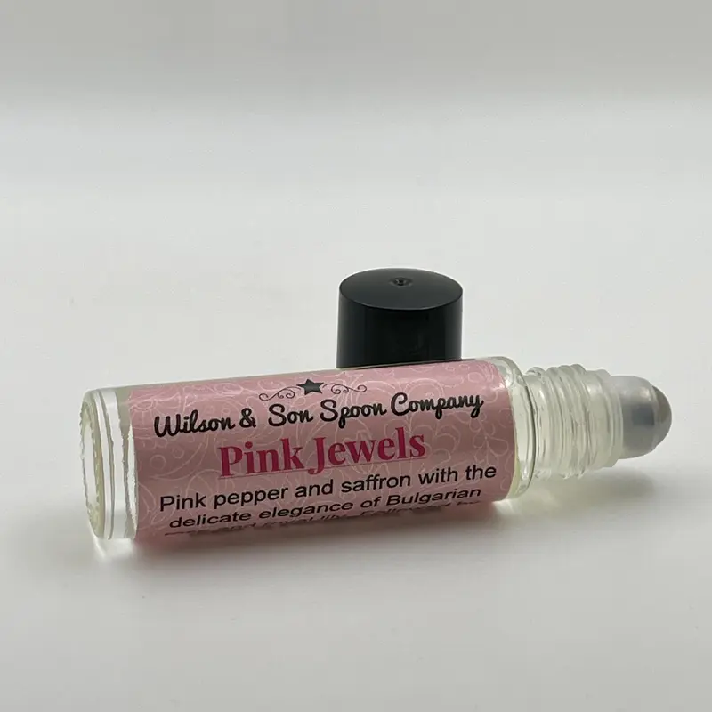 10ml Travel Size Revitalizing Body Oil Roll-On Bottle - Pink Jewel Aroma, Pepper-Bergamot Blend, Floral-Infused Almond Oil for Adults' On-the-Go Personal Care & Massage