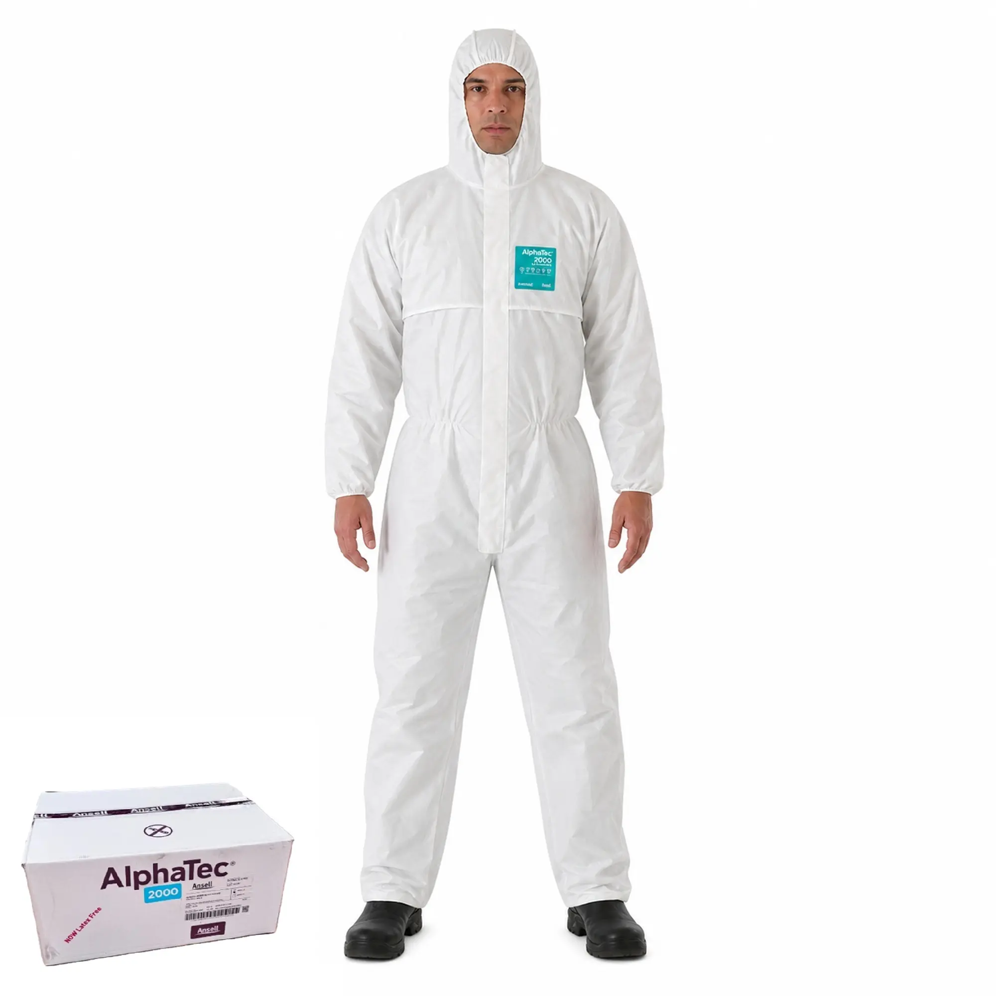 OverOles Hazmat Suits Disposable | 25 Pack | Hooded Protective Coveralls  Heavy Duty Full Body Painters Suit for Unisex  Breathable