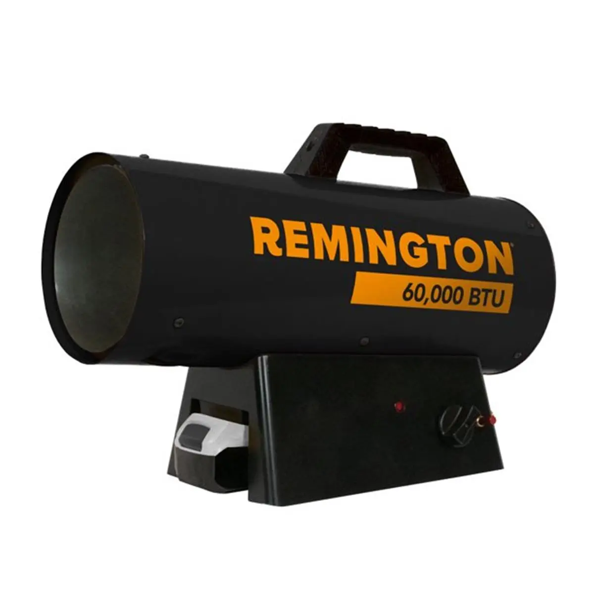 REMINGTON 60000 BTU Battery-Operated LP Forced Air Heater - Portable Household Heater, 10 ft LP Cylinder Hose, Regulator, Continuous Ignit., Dual Power Compatibility, 14 lbs, Electronic Ignition System, Battery Not Included