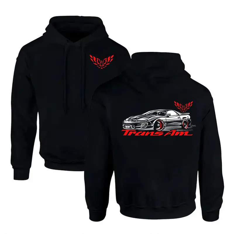 Trans Am Muscle Car Graphic T-Shirt, Hoodie – Classic Firebird Trans Am Tee for Men, Double Sided American Muscle Car Shirt Retro American Muscle Car Lover Gift Top Menswear Gift For Men.