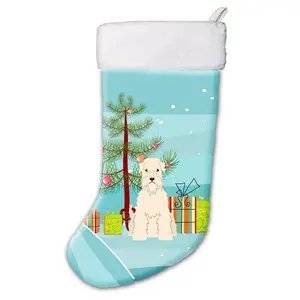 212 MAIN Soft Coated Wheaten Terrier Artwork Christmas Stocking - Soft Fabric, Suede-Like Festive Decoration, Machine Washable Room Decorations, Christmas Tree Home Accent
