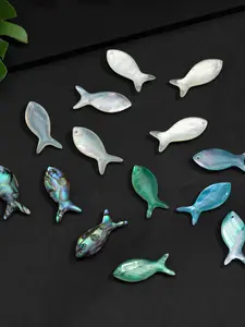 10pcs MOP fish pendant beads, Ocean Style Small Fish Pendant, Nautical Sea Life Charm Necklace or Earrings Gift