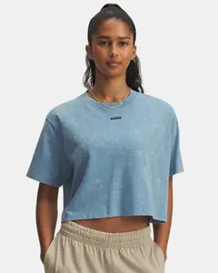 Under Armour Wash Logo Women's Boxy Crop Short Sleeve Cropped Fit