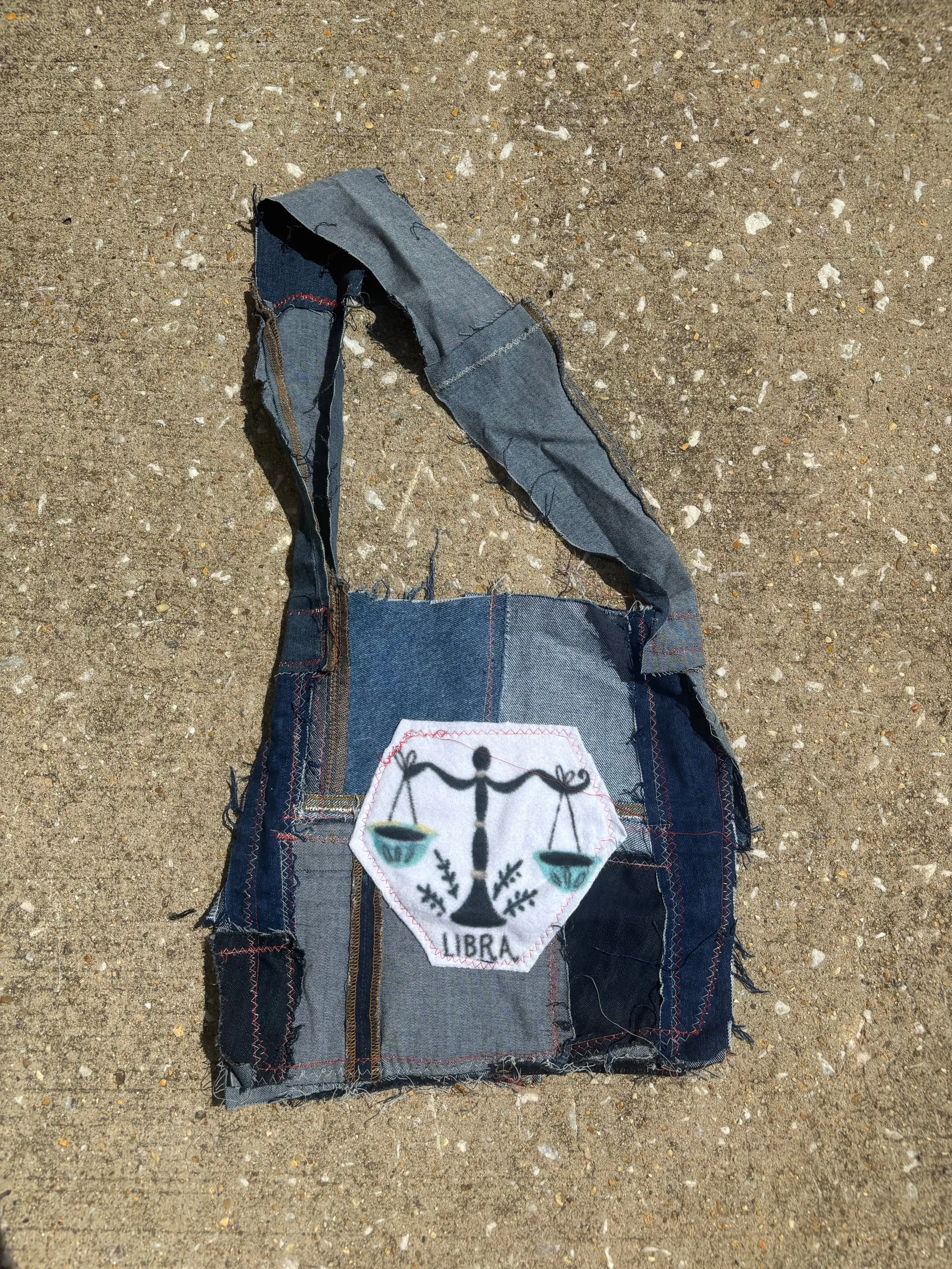 Libra/Gemini Denim Tote Bag