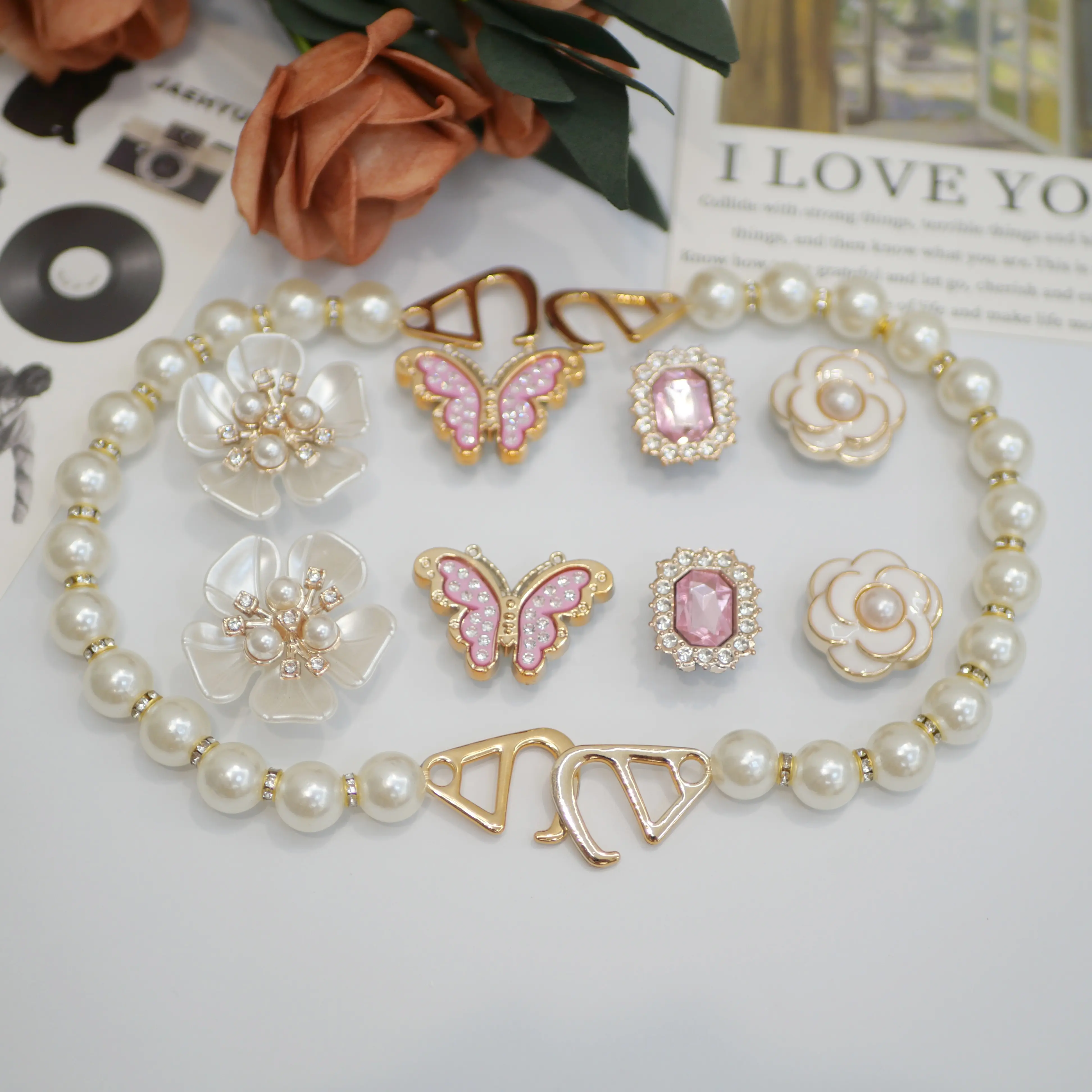 Cute Butterfly Flower Design Shoe Decoration, Fashionable Shoes Decorations for Women's Clogs, Shoes Accessories for Daily Use