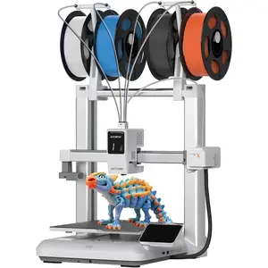 Anycubic Kobra X Multicolor 3D Printer, Easy Setup with Native 4-Color Printing Up 19 Color, 600mm/s Fast 3D Printing, AI Camera, Quiet 45dB, FDM Perfect for Kids Beginners Family Makers Professional