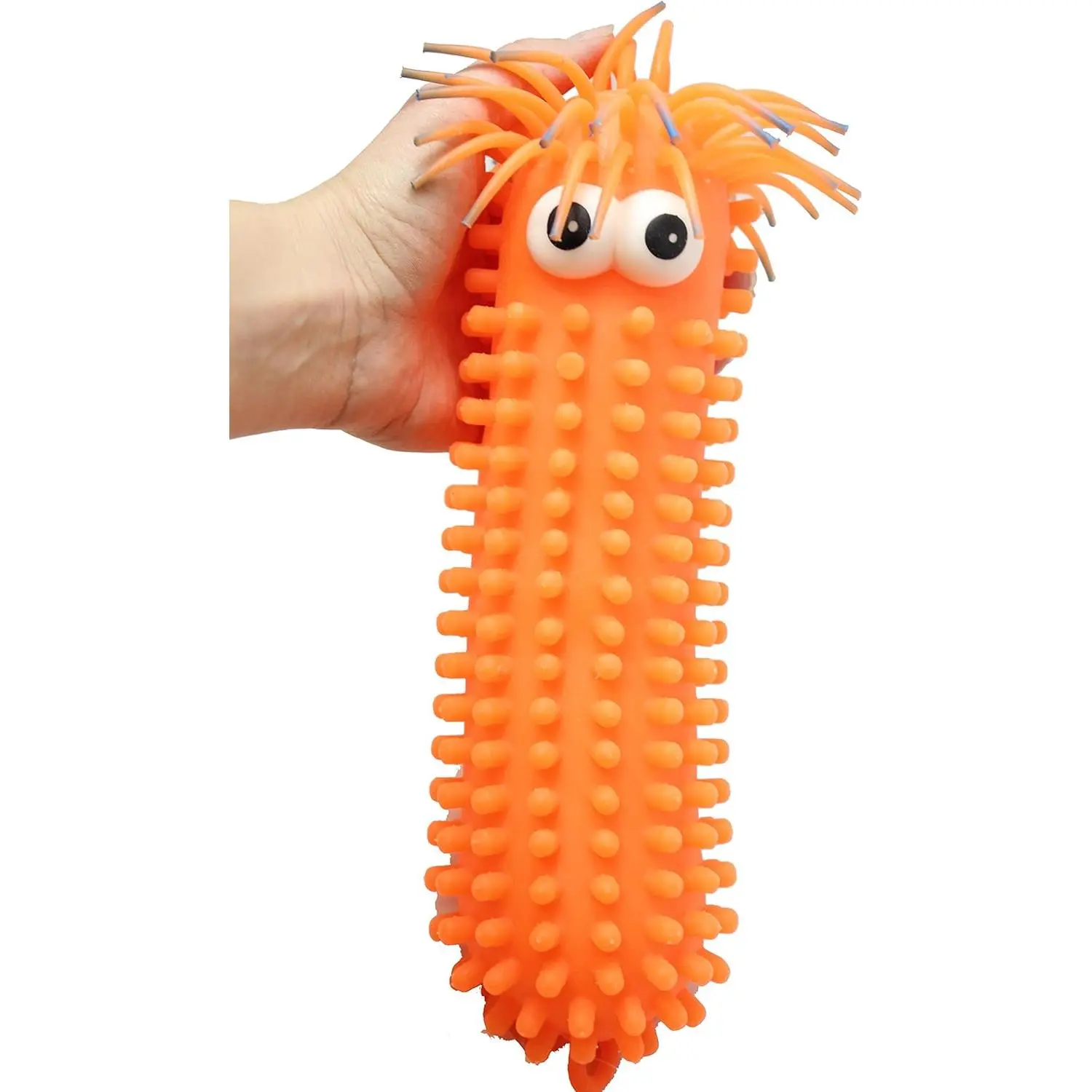 Curious Minds Busy Bags Giant Knobby Puffer Worm - Sensory Fidget and Stress Balls - OT Autism SPD (Random Color)