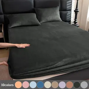 2pcs/3pcs Premium Warm Mattress Protector Set – Deep Pocket Fitted Sheet for Queen Mattress, Includes 1 Fitted Sheet + 2 Pillowcases, Soft Noiseless Breathable & Machine Washable, Ideal for Bedrooms, Guest Rooms, Apartments, Dorms, Kids, Pets, Elderly & H