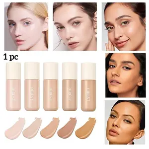 1PC liquid foundation waterproof oil control concealer, Longwearing Waterproof Makeup, durable, hard to lose makeup, dry skin, oily skin, foundation cream