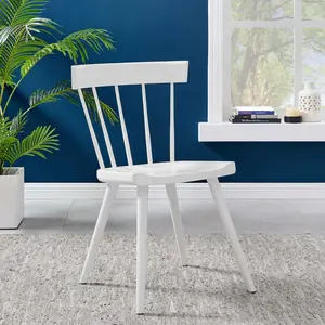 Modway Sutter Wood Dining Side Chair in White