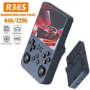 2025 Upgrade R36S Retro Video Gaming Hald Held Game Console with 64/128GB Storage Built-in 15000+ /20000+ Classic Games, 3.5 Inch IPS Screen Console Stick 3000mAh Rechargeable Battery, Retro Portable Handheld Boy Consola Portatil Device simulator