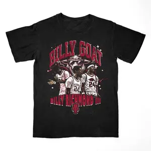 Billly Richmond III Black Retro 90s Tee, Billy Goat Arkansas Razorbacks Fan Apparel, College Hoops Graphic Shirt, Unisex Top