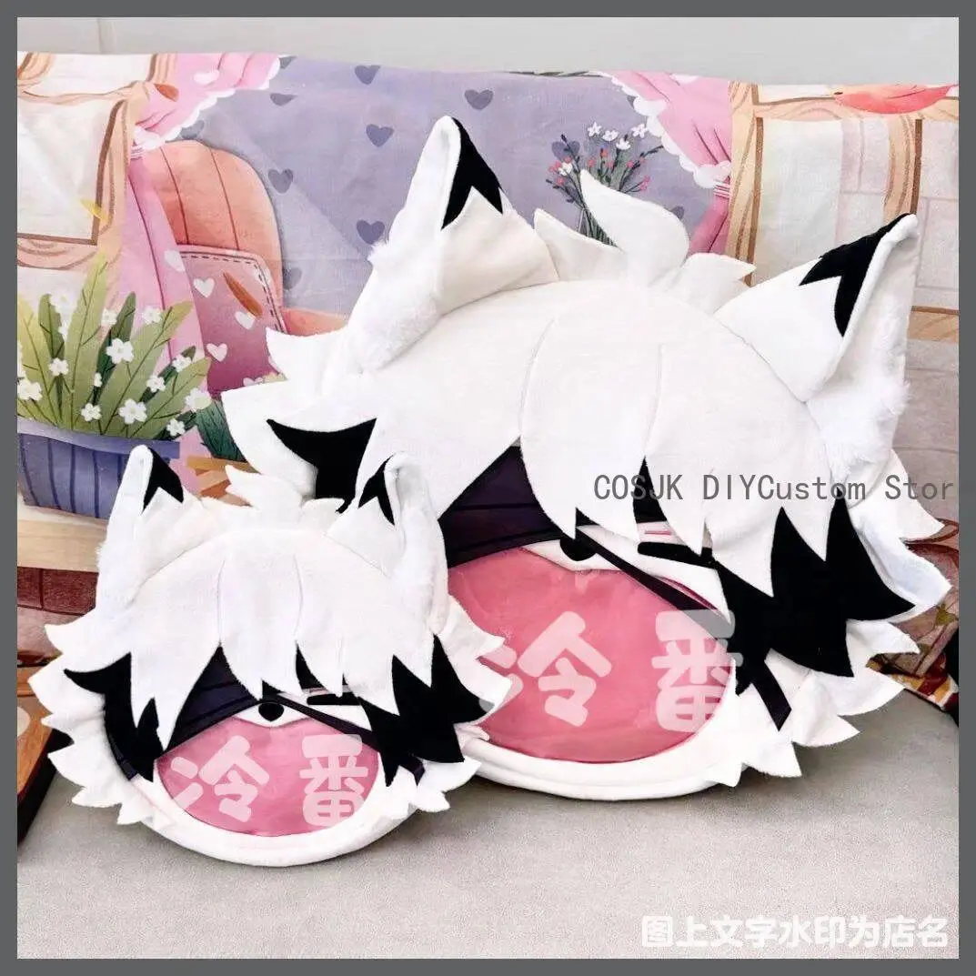 Anime Von Lycaon Zenless Zone Zero Cute Big Mouth Plush itabag Backpack Transparent Shoulder Bag Student Bookbag Crossbody Bag