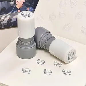 Cute Girl Knife Character Luminous Stamp, Creative Portable Line Art for Bullet Journals, High-Quality Handcrafted Stamps, Distinct Stamping Experience