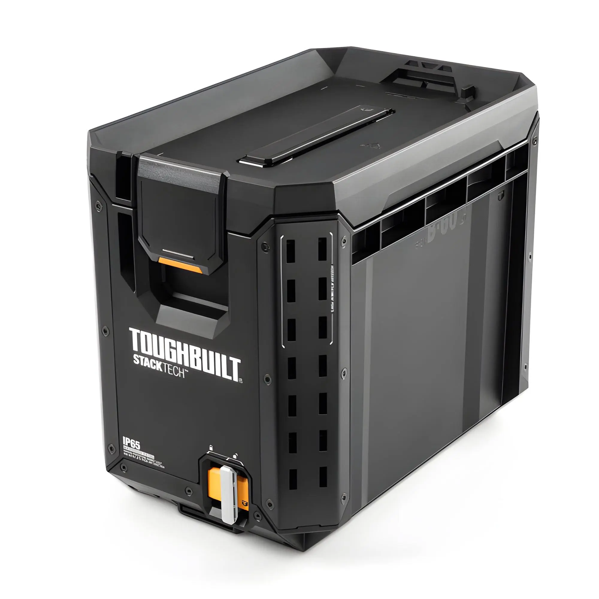 ToughBuilt StackTech Compact Tool Box Lockable Organizer with Removable Tray ToughBuilt StackTech Compact Tool Box Lockable Organizer with Removable Tray