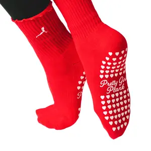 Pretty Girls Plank™ Non Slip Pilates Grip Socks for Women – Ruffle Trim Studio Socks for Barre, Yoga & Reformer