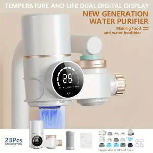 Father's Day Gifts, Faucet Mounted Water Filter, LED Sink Filter with 1 Cartridge, Tap Water Filter for Standard Faucets, Modern Household Kitchen Appliances, Home