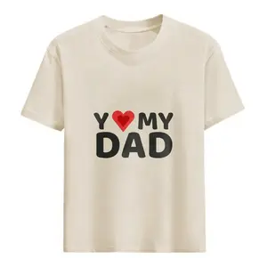 Men's T-Shirt I Love My Dad Comfortable And Versatile Outdoor Casual Short Sleeve