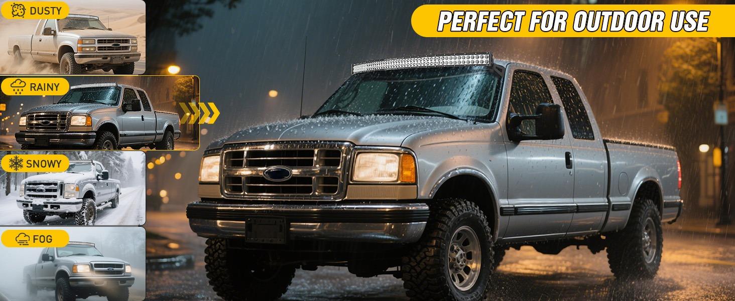 Nilight 54 inch Curved LED Light Bar Bracket Mounting Upper Windshield Roof Cab Brackets Compatible with Ford F250 F350 F450 Super Duty 1999-2016