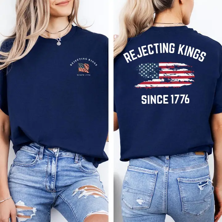 Rejecting Kings Shirt, Since 1776 Shirt, No Kings In America Shirt, Pro Democracy Shirt, Anti Authoritarian Tee, Anti Maga Anti Trump Shirt