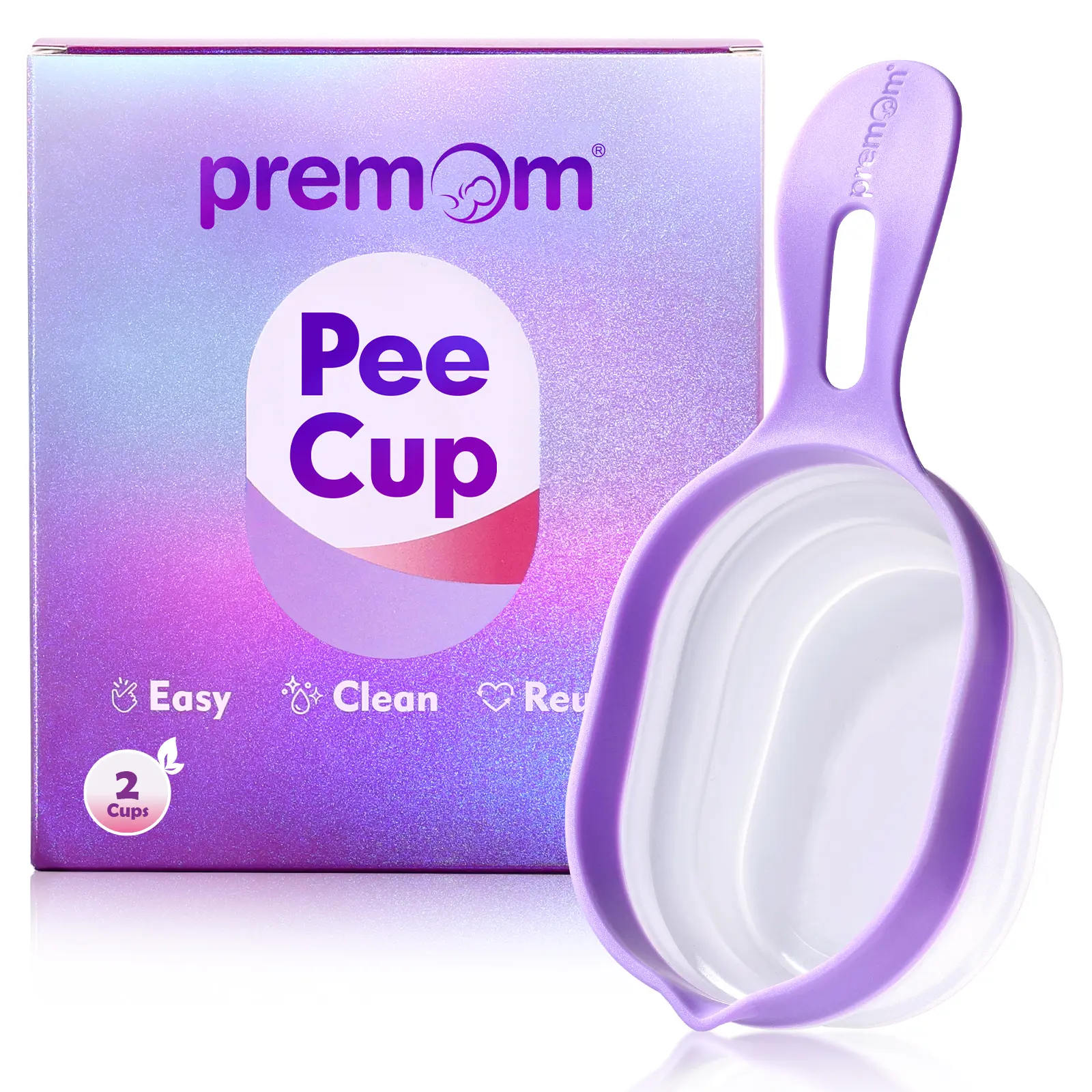 Premom 2 Pee Cups: Reusable & Collapsible Urine Cups for Home Testing - Easy to Use & Clean Premom 2 Pee Cups: Reusable & Collapsible Urine Cups for Home Testing - Easy to Use & Clean