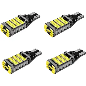 4 PCS LED Reverse Lights, T15 4014 45SMD Back Up Light Turn Signal Bulb, 6500K Super Bright Stop Light Bulbs Brake Lights for Cars Trucks RVs, Universal Car Accessories (White)