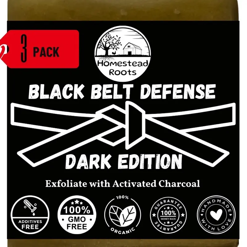 3 pack Organic soap - All combat athletes - Potent Odor Defense- Unique blend of 7 Organic Essential Oils – Grass-Fed Beef Tallow and Organic Oils