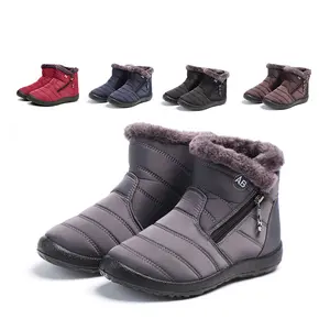 Women's Snow Boots Winter Fur Lined Waterproof Anti-Slip Booties Women Ankle Snow Boots