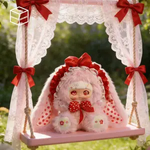 OK---XUEFU Lace Sweet Dream 600% series Bunny Plush Dolls，Soft Furry Collectibles，Backpack or clothing decoration，Stuffed Animal