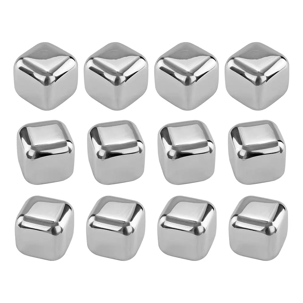 Southern Homewares Stainless Steel Chilling Ice Cubes | Reusable for Whiskey, Wine and other Beverages